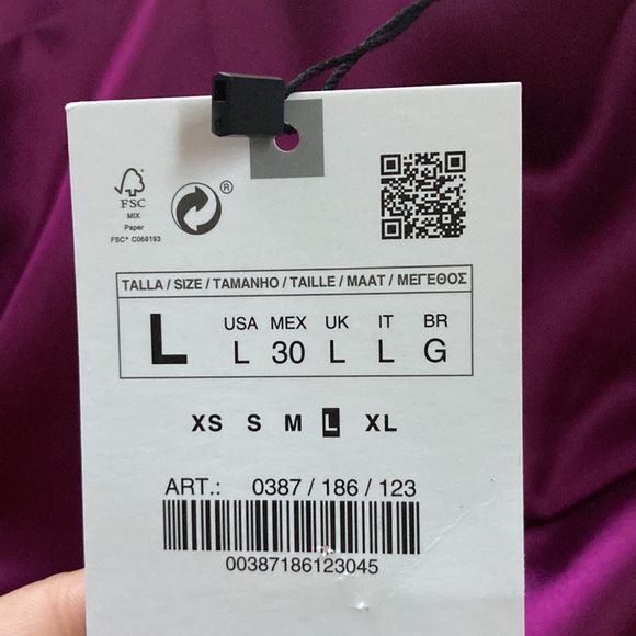 NWT! Zara Asymmetrical hem mini dress - Picture 8 of 8